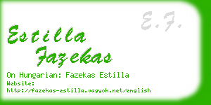 estilla fazekas business card